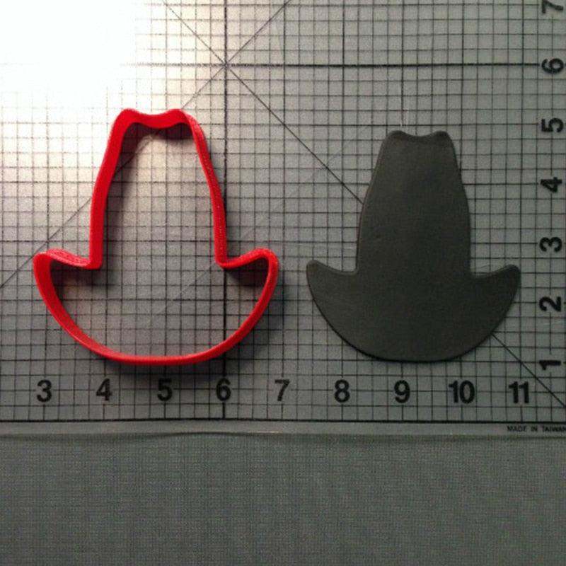 Cowboy Boot Hat Design Cookie Cutter Set Custom Made 3D Printed Fondant Cupcake Top Cutter Cake