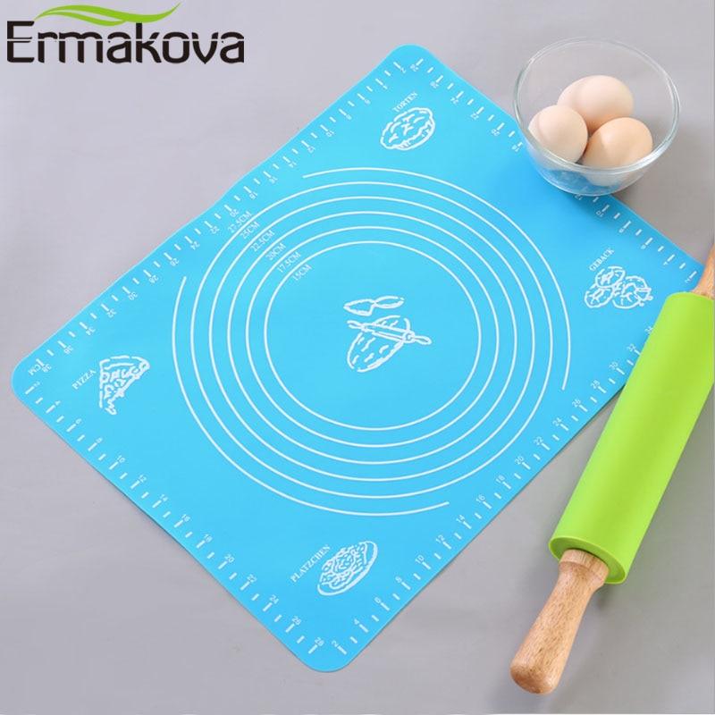 ERMAKOVA Non-Stick Silicone Baking Mat Dough Rolling Mat Heat Resistant Pad Pastry Board Silicone - BAKEWARE : NEW ZEALAND