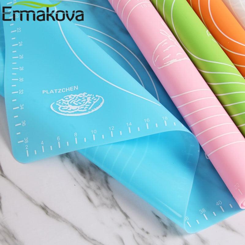 ERMAKOVA Non-Stick Silicone Baking Mat Dough Rolling Mat Heat Resistant Pad Pastry Board Silicone - BAKEWARE : NEW ZEALAND