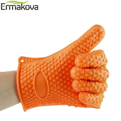 ERMAKOVA Thickening Silicone Glove BBQ Grill Glove Oven Mitts Barbecue Oven Baking Glove Pinch Mitts - BAKEWARE : NEW ZEALAND