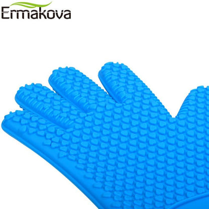 ERMAKOVA Thickening Silicone Glove BBQ Grill Glove Oven Mitts Barbecue Oven Baking Glove Pinch Mitts - BAKEWARE : NEW ZEALAND