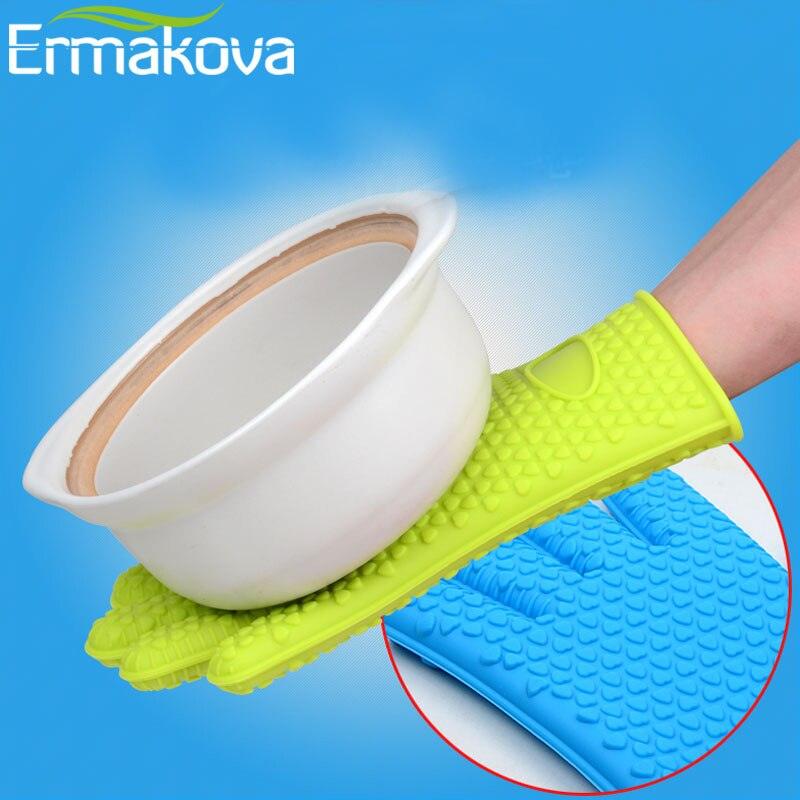 ERMAKOVA Thickening Silicone Glove BBQ Grill Glove Oven Mitts Barbecue Oven Baking Glove Pinch Mitts - BAKEWARE : NEW ZEALAND