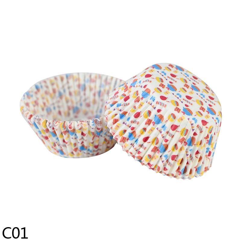 100Pcs Paper Muffin Cup Box Cupcake Liner DIY Birthday Wedding Christmas Home Party Baking Dessert