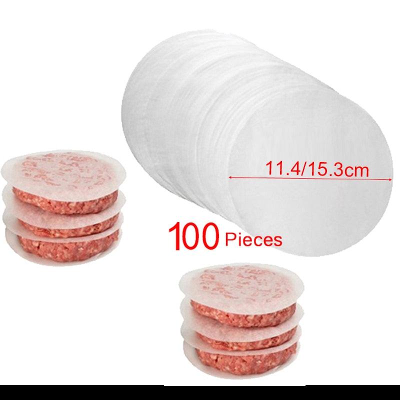 100Pcs/Lot Hamburger Press Patties Papers Patty Oil Paper