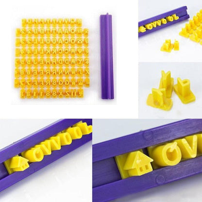 Alphabet Letter Number Cookie Press Stamp Embosser Cutter Fondant Mould Cake Baking Molds