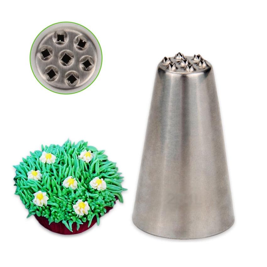 Grass Cream Icing Nozzles Stainless Steel Pastry Decoration Cupcake Head Cake Decorating Tools