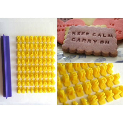 Alphabet Letter Number Cookie Press Stamp Embosser Cutter Fondant Mould Cake Baking Molds