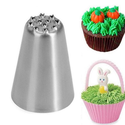 Grass Cream Icing Nozzles Stainless Steel Pastry Decoration Cupcake Head Cake Decorating Tools