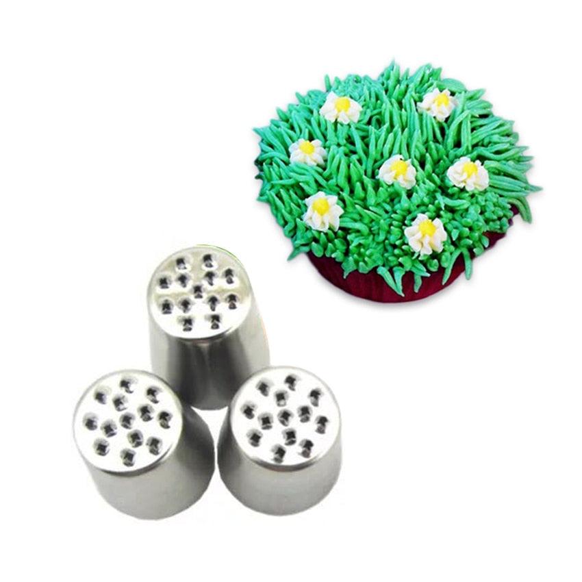 Grass Cream Icing Nozzles Stainless Steel Pastry Decoration Cupcake Head Cake Decorating Tools