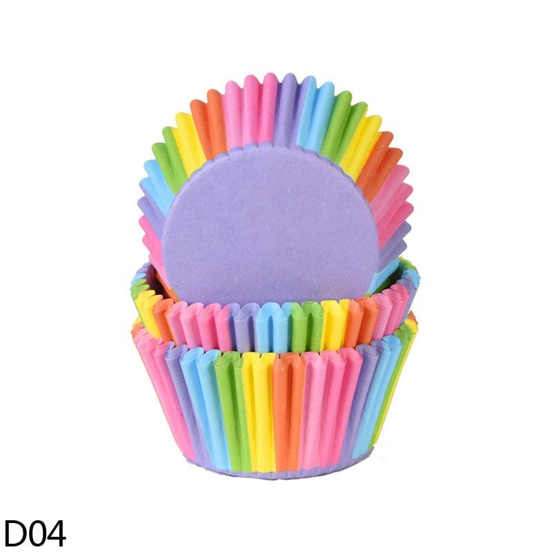 100Pcs Paper Muffin Cup Box Cupcake Liner DIY Birthday Wedding Christmas Home Party Baking Dessert