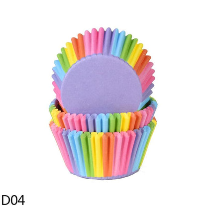 100Pcs Paper Muffin Cup Box Cupcake Liner DIY Birthday Wedding Christmas Home Party Baking Dessert