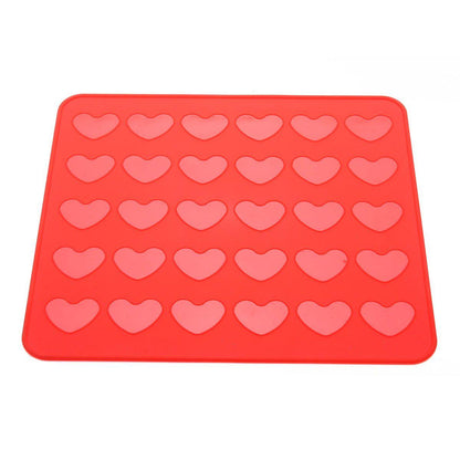 JX-LCLYL Reusable Silicone Heart Shaped Macaron Mat Pastry Sheet Muffin Tray Baking Mold - BAKEWARE : NEW ZEALAND