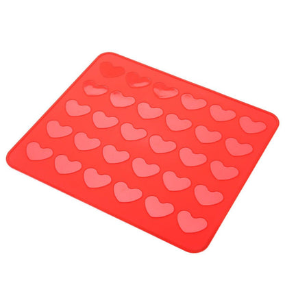 JX-LCLYL Reusable Silicone Heart Shaped Macaron Mat Pastry Sheet Muffin Tray Baking Mold - BAKEWARE : NEW ZEALAND