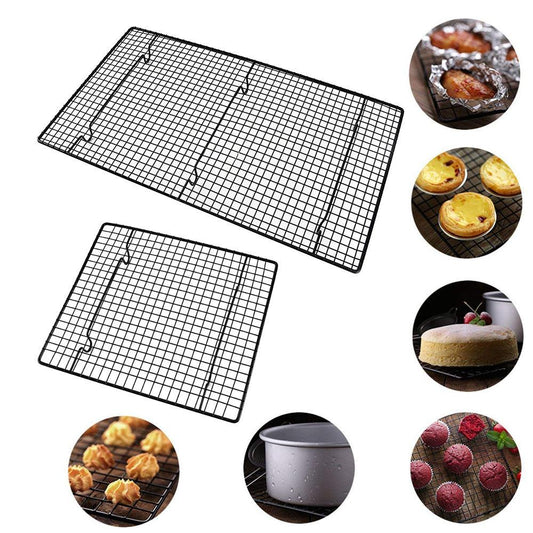 Kitchen baking tools Stainless Steel Cooling Roasting Rack Heavy Duty Thick-Wire Grid for cooking - BAKEWARE : NEW ZEALAND