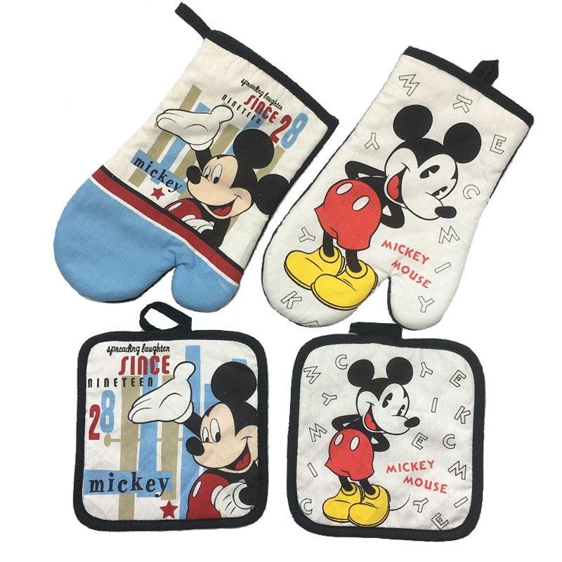 Mickey Mouse Microwave Glove Potholder Bakeware Blue and White 100% Cotton Oven Mitts and - BAKEWARE : NEW ZEALAND