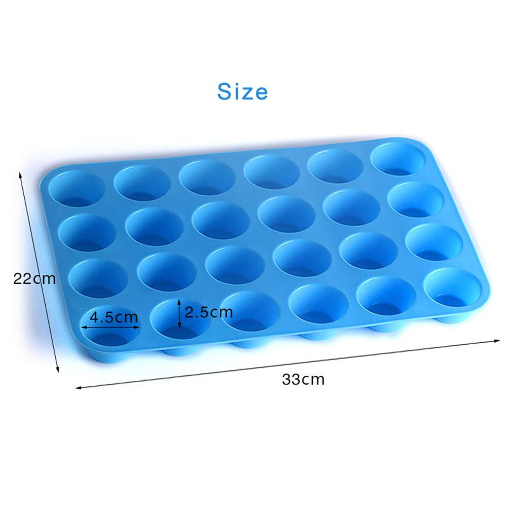 Mini Muffin Cup 12 or 24 Cavity Silicone Cake Molds Soap Cookies Cupcake Bakeware Pan Tray Mold Home - BAKEWARE : NEW ZEALAND