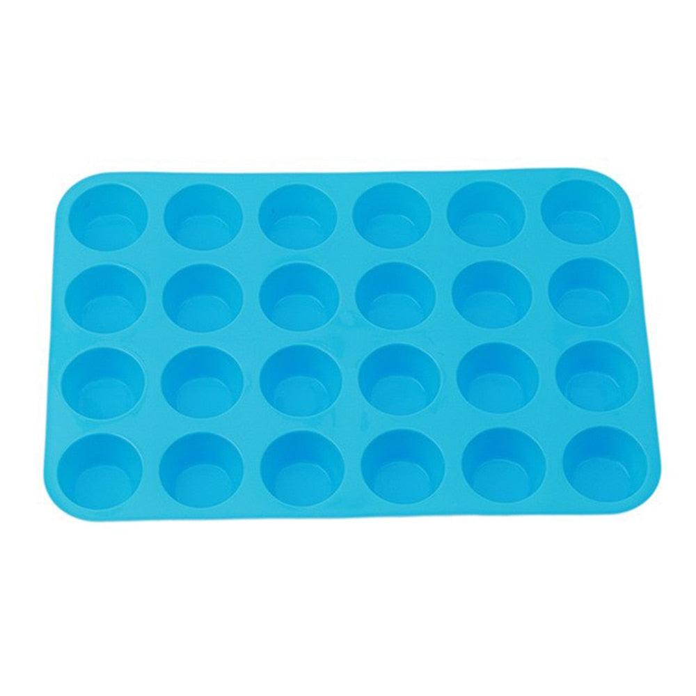 Mini Muffin Cup 12 or 24 Cavity Silicone Cake Molds Soap Cookies Cupcake Bakeware Pan Tray Mold Home - BAKEWARE : NEW ZEALAND