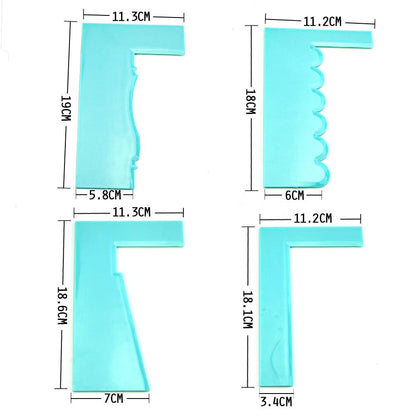 Modelling Smoother Polisher Cake Scraper Blade Pastry Spatulas Pastry Icing Comb Set Baking Tools