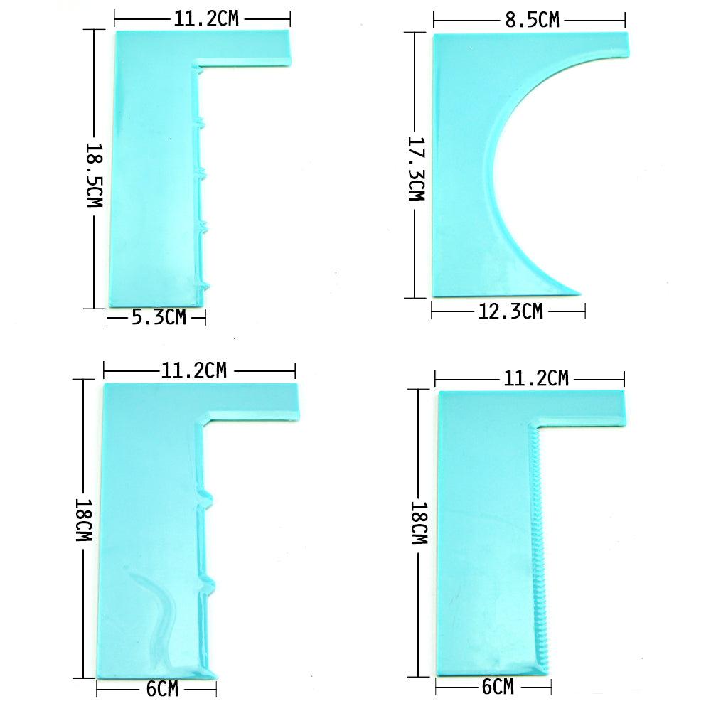 Modelling Smoother Polisher Cake Scraper Blade Pastry Spatulas Pastry Icing Comb Set Baking Tools