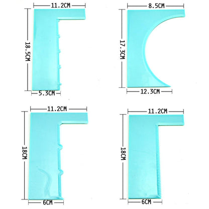 Modelling Smoother Polisher Cake Scraper Blade Pastry Spatulas Pastry Icing Comb Set Baking Tools