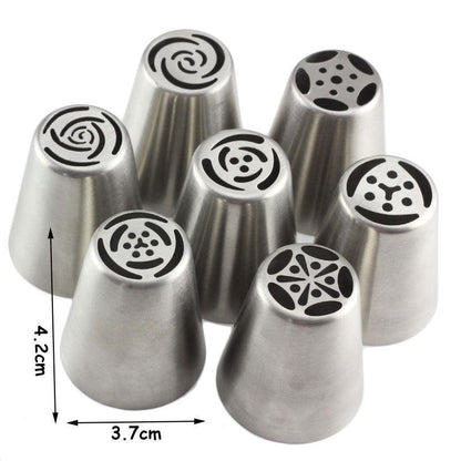 Mujiang 13Pcs/Set Russian Icing Piping Tips 1 Pcs Silicone Bag 2 Coupler Leaf Nozzles Brush - BAKEWARE : NEW ZEALAND