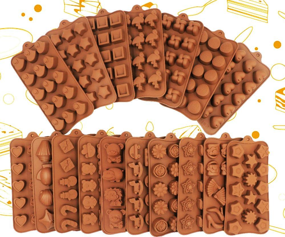 New Silicone Chocolate Mold 3D Shapes Mold Fun Baking Tools For Jelly Candy Numbers Fruit Cake Kitchen Gadgets DIY Homemade