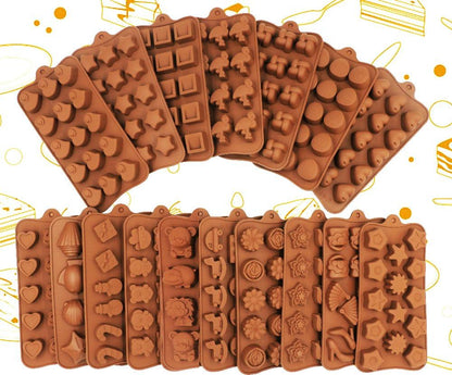 New Silicone Chocolate Mold 3D Shapes Mold Fun Baking Tools For Jelly Candy Numbers Fruit Cake Kitchen Gadgets DIY Homemade