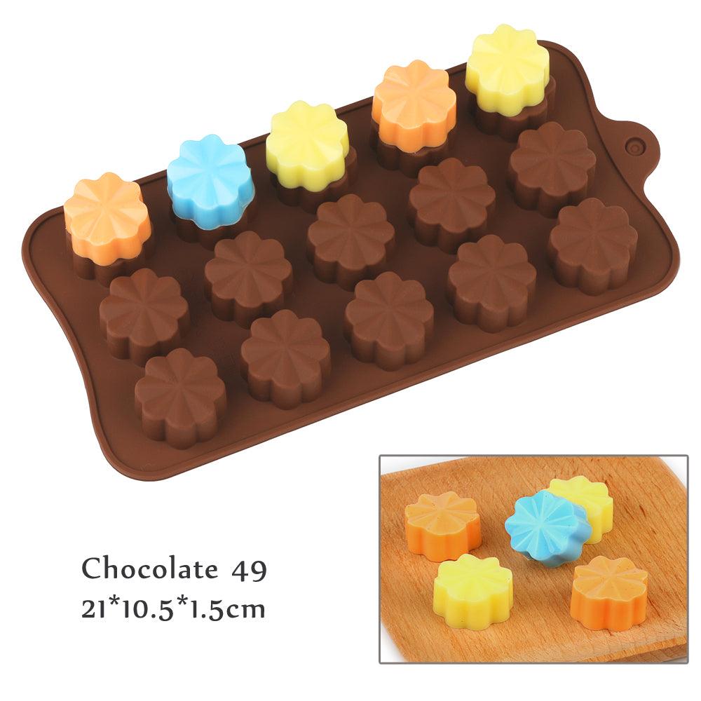 New Silicone Chocolate Mold 3D Shapes Mold Fun Baking Tools For Jelly Candy Numbers Fruit Cake Kitchen Gadgets DIY Homemade