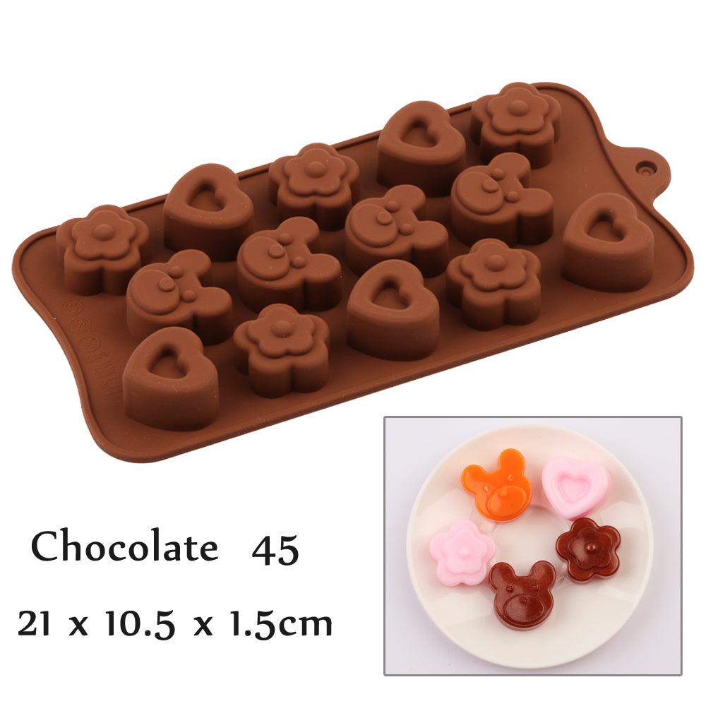 New Silicone Chocolate Mold 3D Shapes Mold Fun Baking Tools For Jelly Candy Numbers Fruit Cake Kitchen Gadgets DIY Homemade