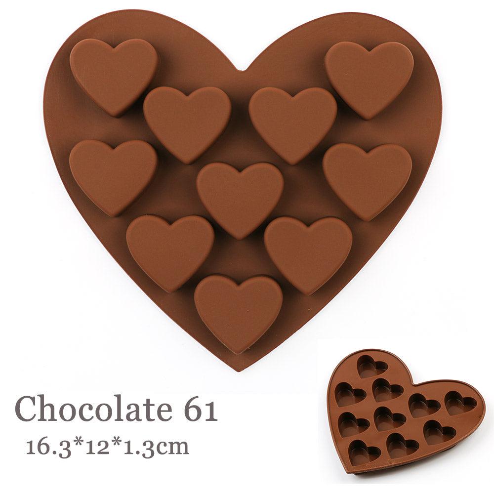 New Silicone Chocolate Mold 3D Shapes Mold Fun Baking Tools For Jelly Candy Numbers Fruit Cake Kitchen Gadgets DIY Homemade