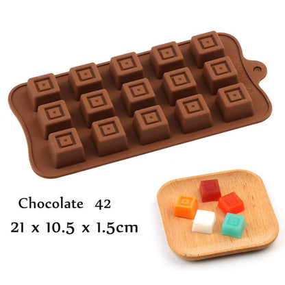 New Silicone Chocolate Mold 3D Shapes Mold Fun Baking Tools For Jelly Candy Numbers Fruit Cake Kitchen Gadgets DIY Homemade