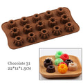 New Silicone Chocolate Mold 3D Shapes Mold Fun Baking Tools For Jelly Candy Numbers Fruit Cake Kitchen Gadgets DIY Homemade