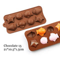 New Silicone Chocolate Mold 3D Shapes Mold Fun Baking Tools For Jelly Candy Numbers Fruit Cake Kitchen Gadgets DIY Homemade