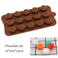 New Silicone Chocolate Mold 3D Shapes Mold Fun Baking Tools For Jelly Candy Numbers Fruit Cake Kitchen Gadgets DIY Homemade