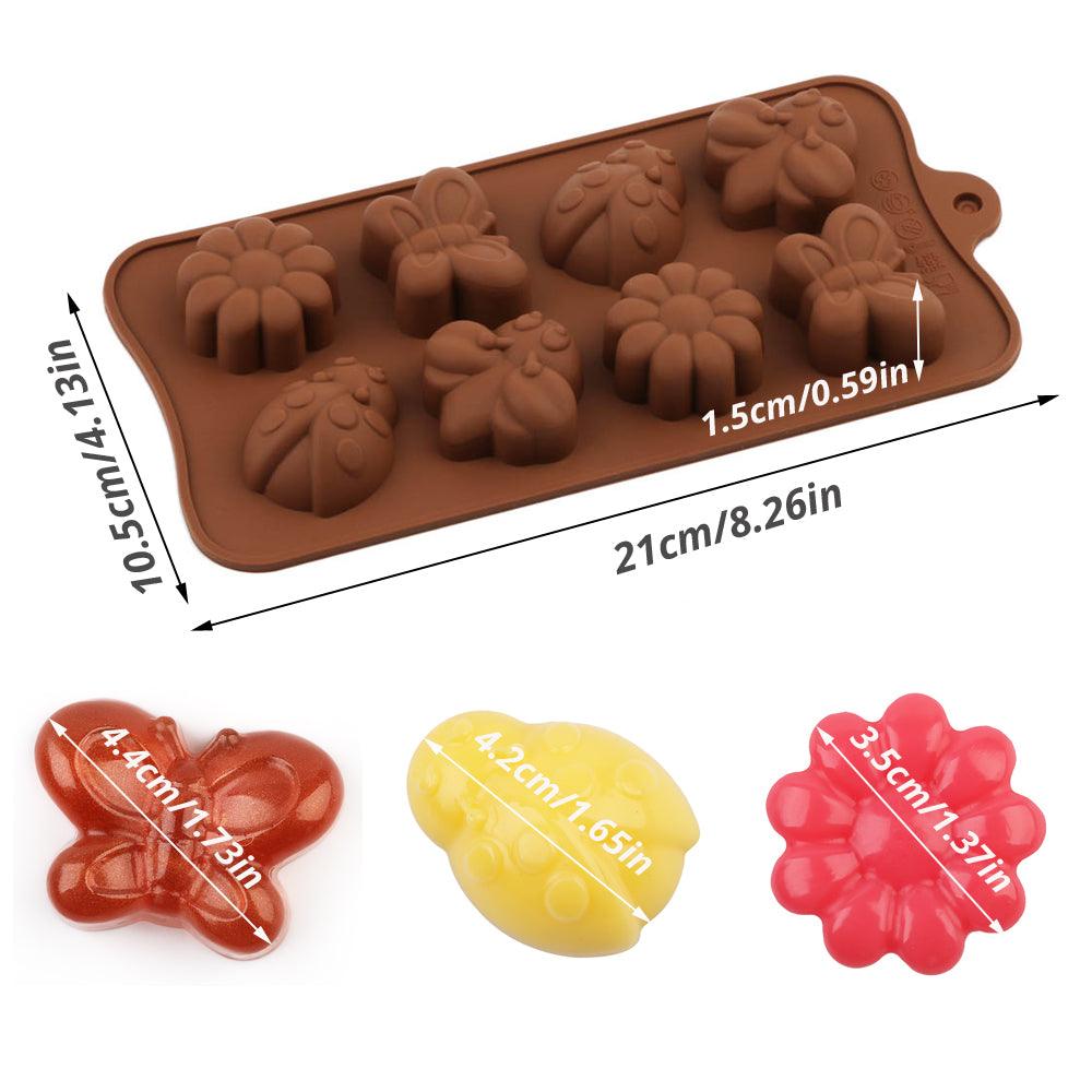 New Silicone Chocolate Mold 3D Shapes Mold Fun Baking Tools For Jelly Candy Numbers Fruit Cake Kitchen Gadgets DIY Homemade