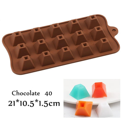 New Silicone Chocolate Mold 3D Shapes Mold Fun Baking Tools For Jelly Candy Numbers Fruit Cake Kitchen Gadgets DIY Homemade