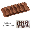 New Silicone Chocolate Mold 3D Shapes Mold Fun Baking Tools For Jelly Candy Numbers Fruit Cake Kitchen Gadgets DIY Homemade