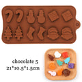 New Silicone Chocolate Mold 3D Shapes Mold Fun Baking Tools For Jelly Candy Numbers Fruit Cake Kitchen Gadgets DIY Homemade