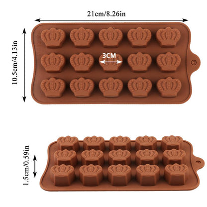 New Silicone Chocolate Mold 3D Shapes Mold Fun Baking Tools For Jelly Candy Numbers Fruit Cake Kitchen Gadgets DIY Homemade