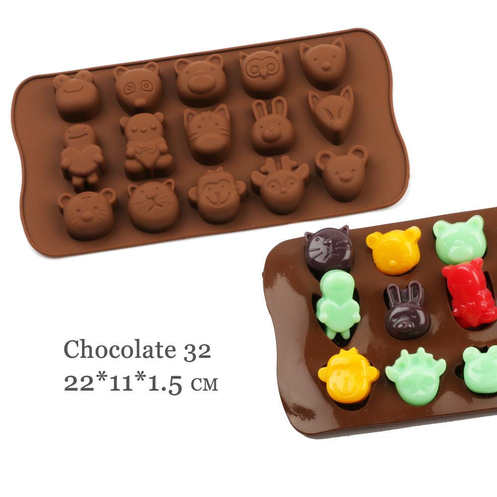 New Silicone Chocolate Mold 3D Shapes Mold Fun Baking Tools For Jelly Candy Numbers Fruit Cake Kitchen Gadgets DIY Homemade