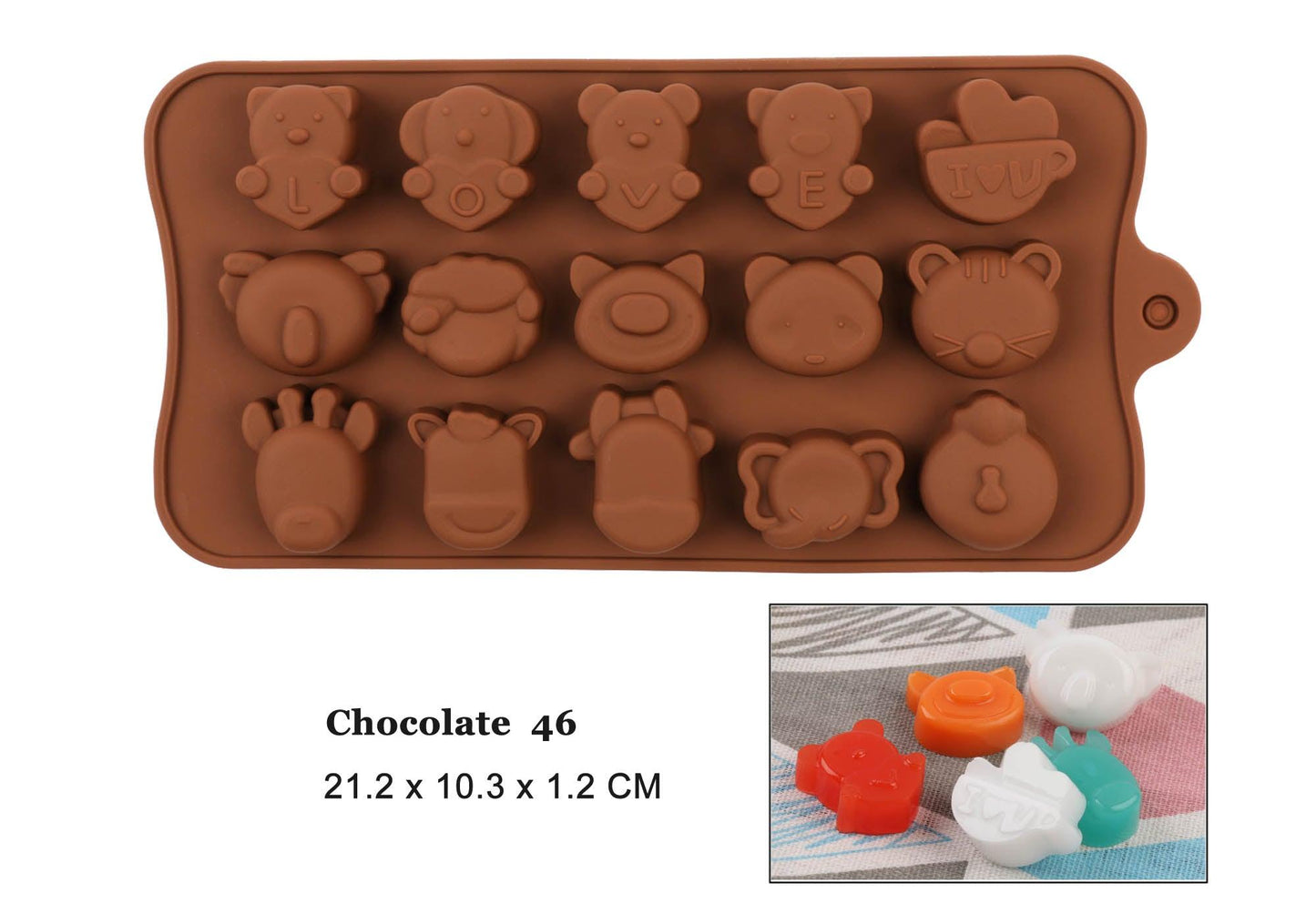 New Silicone Chocolate Mold 3D Shapes Mold Fun Baking Tools For Jelly Candy Numbers Fruit Cake Kitchen Gadgets DIY Homemade