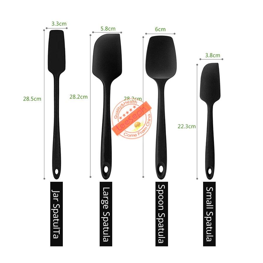 Professional Grade - 3 and 4 Piece Silicone Spatula Set - Heat-Resistant Seamless Rubber Spatulas - BAKEWARE : NEW ZEALAND