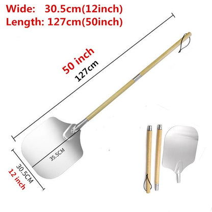 58 56 66 cm Aluminum Pizza Peel Shovel with Wooden Handle Cake Shovel Baking Tools Pizza Shovel