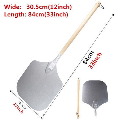 58 56 66 cm Aluminum Pizza Peel Shovel with Wooden Handle Cake Shovel Baking Tools Pizza Shovel