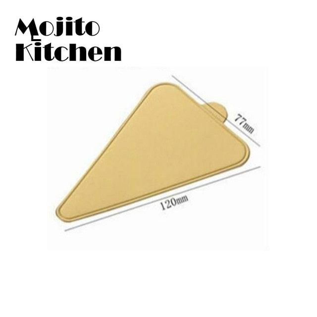 100pcs 8cm Round Mousse Cake Boards Gold Paper Cupcake Dessert Displays Tray Decorative Tools Kit