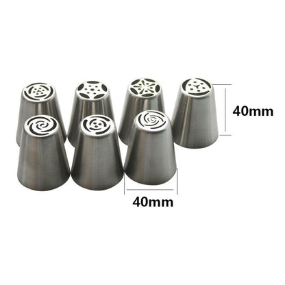 13PCS Pastry Nozzles And Coupler Icing Piping Tips Sets Stainless Steel Rose Cream Bakeware - BAKEWARE : NEW ZEALAND