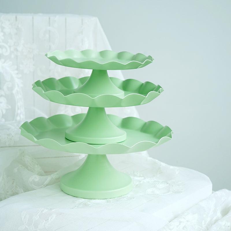 SWEETGO wave edge cake tray cupcake stand cake tools macaroon green waterproof plate  cake - BAKEWARE : NEW ZEALAND