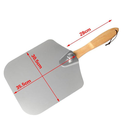 58 56 66 cm Aluminum Pizza Peel Shovel with Wooden Handle Cake Shovel Baking Tools Pizza Shovel