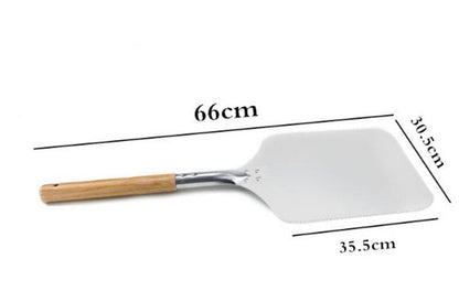 58 56 66 cm Aluminum Pizza Peel Shovel with Wooden Handle Cake Shovel Baking Tools Pizza Shovel