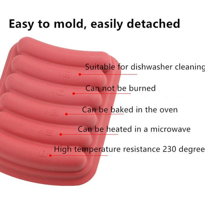 Silicone Cake Tool Hot Dog Sausage finger Orange Non Stick Eclair 6 Forms Silicone Baking Mold 10 - BAKEWARE : NEW ZEALAND